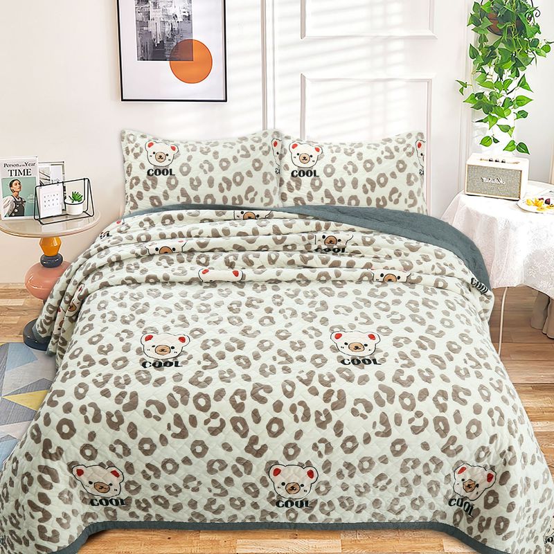 Douyin transmissão ao vivo fio tingido algodão puro capa de cama três peças conjunto inverno dupla face bebê lã lençol conjunto de cama fabricante_voghion.com