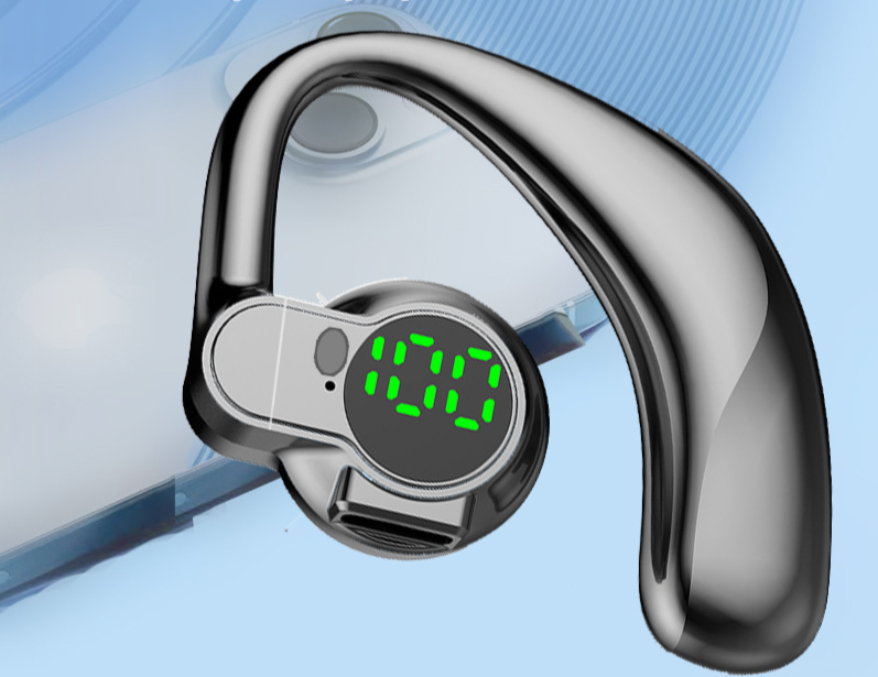Auricolare Bluetooth girevole con display digitale universale, indossabile a sinistra e a destra, con suono ampio e batteria a lunga durata_voghion.com