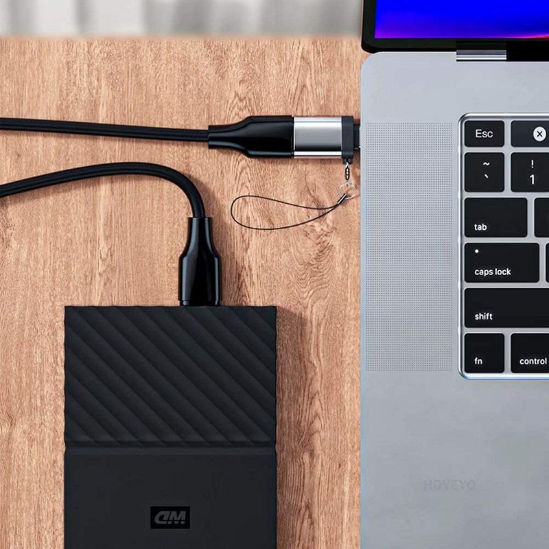 2 ADET 3.0 Tip C OTG Şarj Adaptörü Konnektörü Tip-C'den Erkek Tip-c Adaptör Dönüştürücü PC Kitap Araba USB iPad_voghion.com