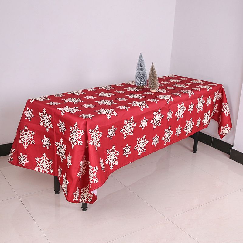 Home & Garden New Christmas Decorations Christmas Polyester Snowflake Tablecloth Christmas Table Decorations Anti-fouling Tablecloth_voghion.com