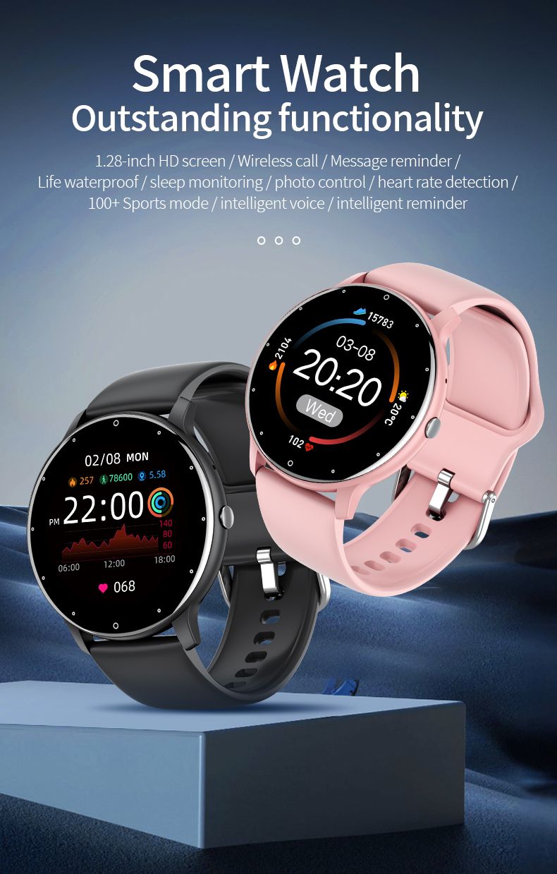 2025 Smart Frauen Voller Touchscreen Sport Fiess Uhr Mann Wasserdicht Bluetooth Anruf Für Android IOS Smartwatch Männer_voghion.com