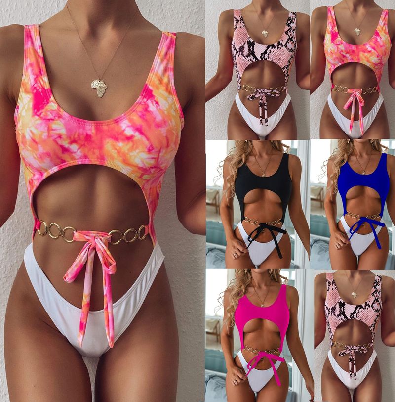 Sexy Bikini Set With Metal Rings & Bow Details – High Elastic Nylon Swimsuit, Padded Triangle Top & Brazilian Bottom For Beach, Pool, Vacation_voghion.com