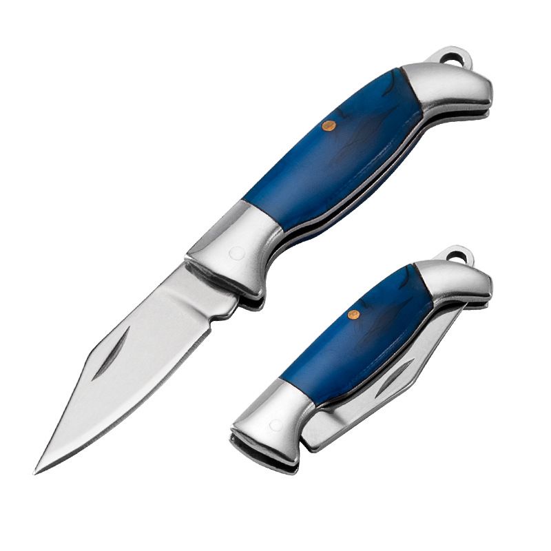 【Pocket Knife】Mini Folding Legal Small Brass Keychain Unboxing Knife_voghion.com