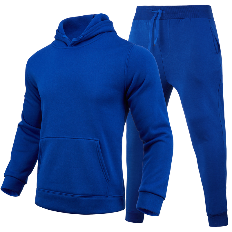 Conjunto unisex de sudadera y jogger de polar: ropa de estar por casa en mezcla de algodón suave para hombre y mujer, cómodo conjunto de dos piezas en varios colores (S-XXXL)_voghion.com
