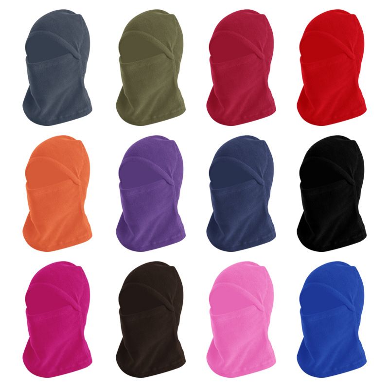 Masque chaud d'automne et d'hiver en polaire épaisse et résistante au froid, protection multifonctionnelle du cou, couvre-chef de cyclisme coupe-vent_voghion.com