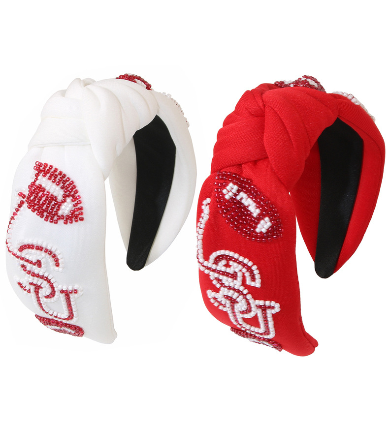 Fascia per capelli da rugby di nuovo stile, fascia a tesa larga alla moda per accessori per capelli con fascia per capelli con lettera di perline di riso_voghion.com