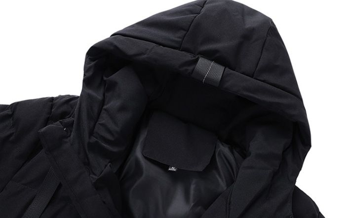 Herrenbekleidung Winter 25 Koreanische Herren Dicke Warme Mittellange Kapuzenjacke Herrenbekleidung Zhangzai 002 Lockerer Mantel Herren_voghion.com