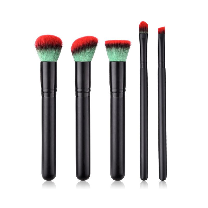 Pennelli per trucco da 5 pezzi, strumenti di bellezza, manico in legno Yuncai, tubo per la bocca, capelli in nylon GUJHUI_voghion.com
