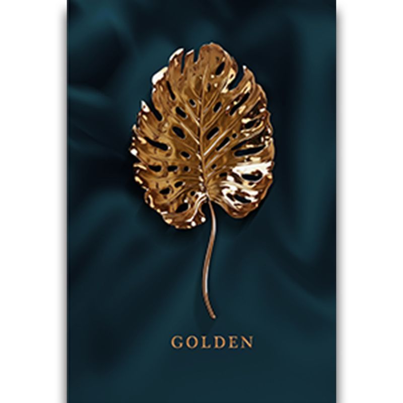 Black Gold Leaf Living Hanging Nordic Landscape Canvas Core Abstract Dining Room Decorative Painting_voghion.com