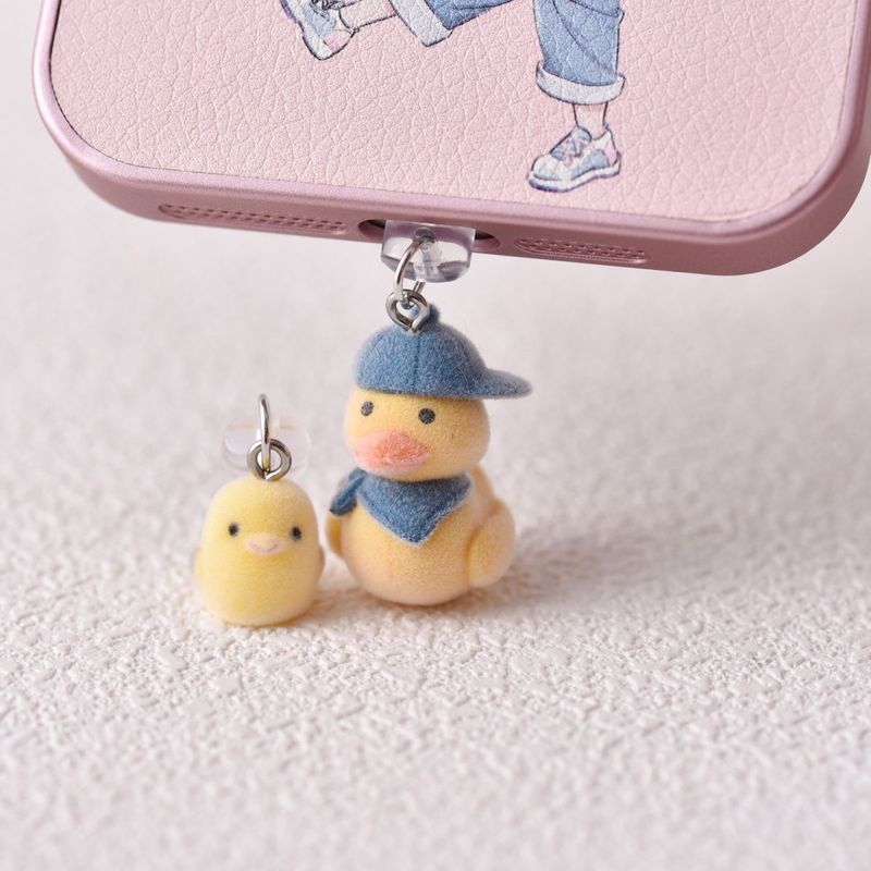Neu Strömten Cartoon Tier Jubeln Ente Telefon Staub Stecker Lade Port Zubehör Anhänger Typ-C_voghion.com