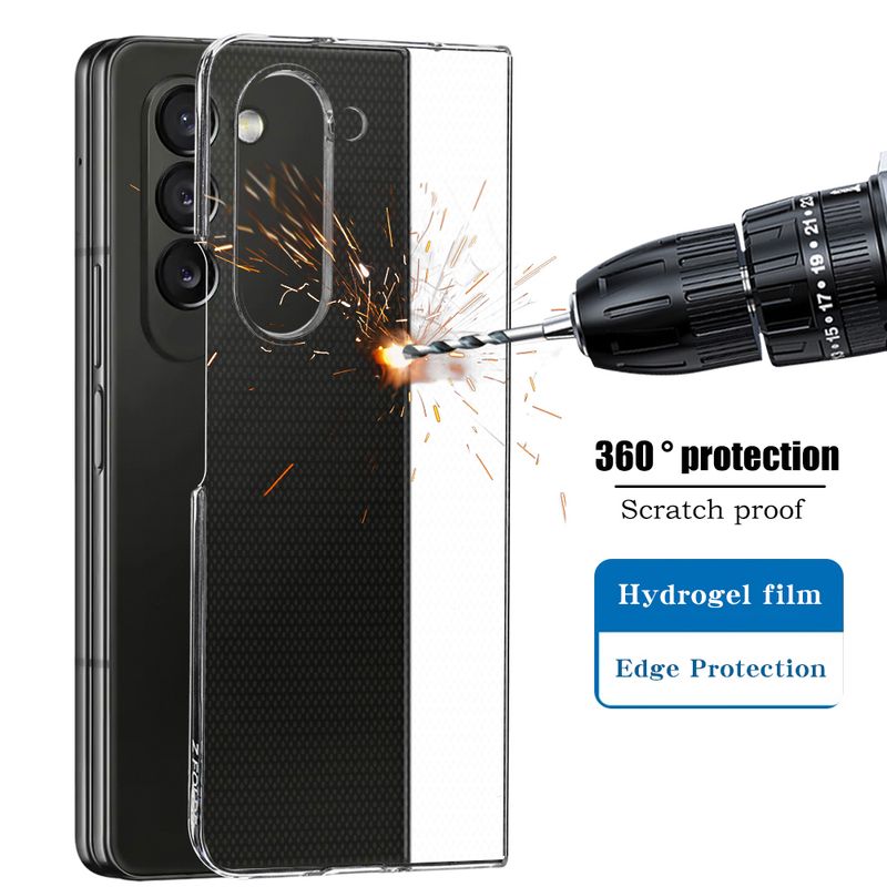 Transparent telefonskal för Samsung Galaxy Z Fold 3/4/5/6 Ultratjockt skydd, stötsäkert skal, fallskyddande skal för Z Fold 6_voghion.com
