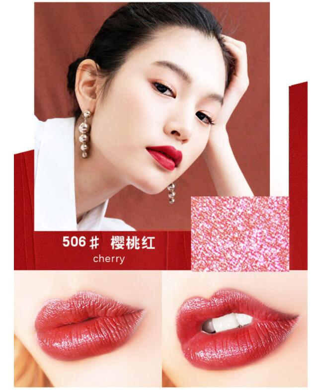 Parel Glinsterende Lippenstift Dragon Fruit Kleur Non-stick Cup Niet-vervagende Hydraterende Waterdichte Moeder Lippenstift voor Dames Rose paars_voghion.com