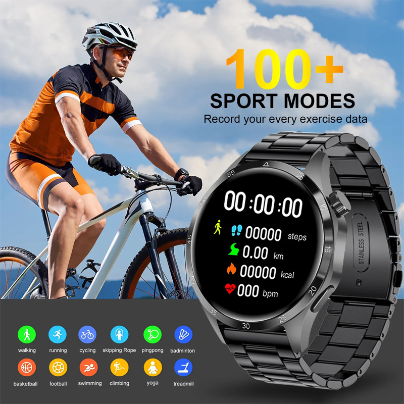 Huawei GT4 Pro Max -älykellolle Miesten verensokeri NFC AMOLED 466*466 HD-näyttö Bluetooth Call Urheiluvedenpitävä älykello_voghion.com