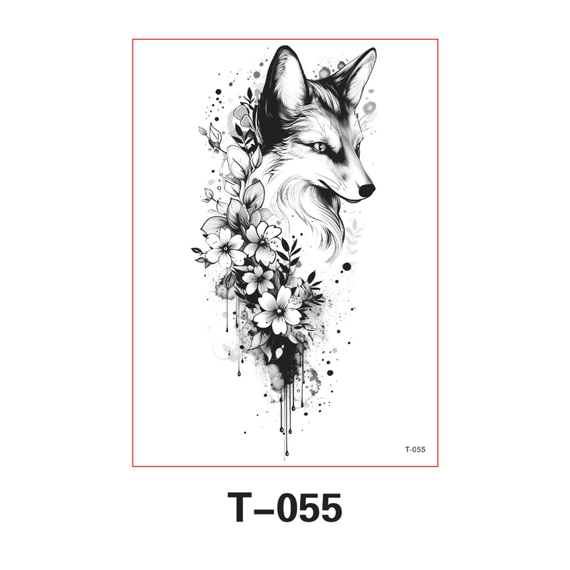 Accessoires de tatouage, nouveaux autocollants de tatouage noirs et blancs, imperméables et durables, autocollants de tatouage de personnalité féminine avancés pour bras sexy_voghion.com