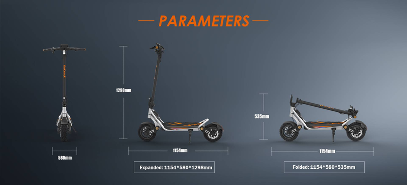 Kukirin A1 foldbar elektrisk løbehjul, 800W motor, 48V 13Ah batteri, 10 tommer_voghion.com