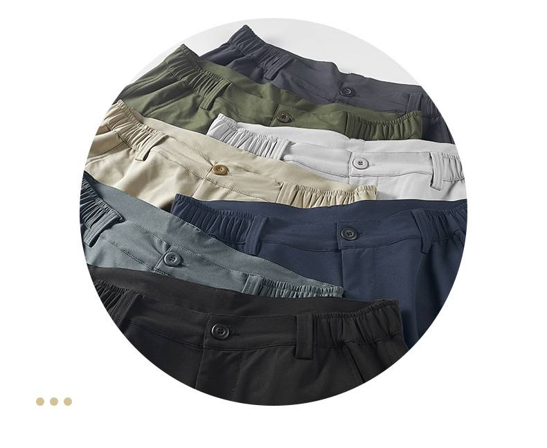 Men's Elastic Work Shorts, Summer Plous-sized Sporty Casual Multi-bag Capre Pants For Men_voghion.com