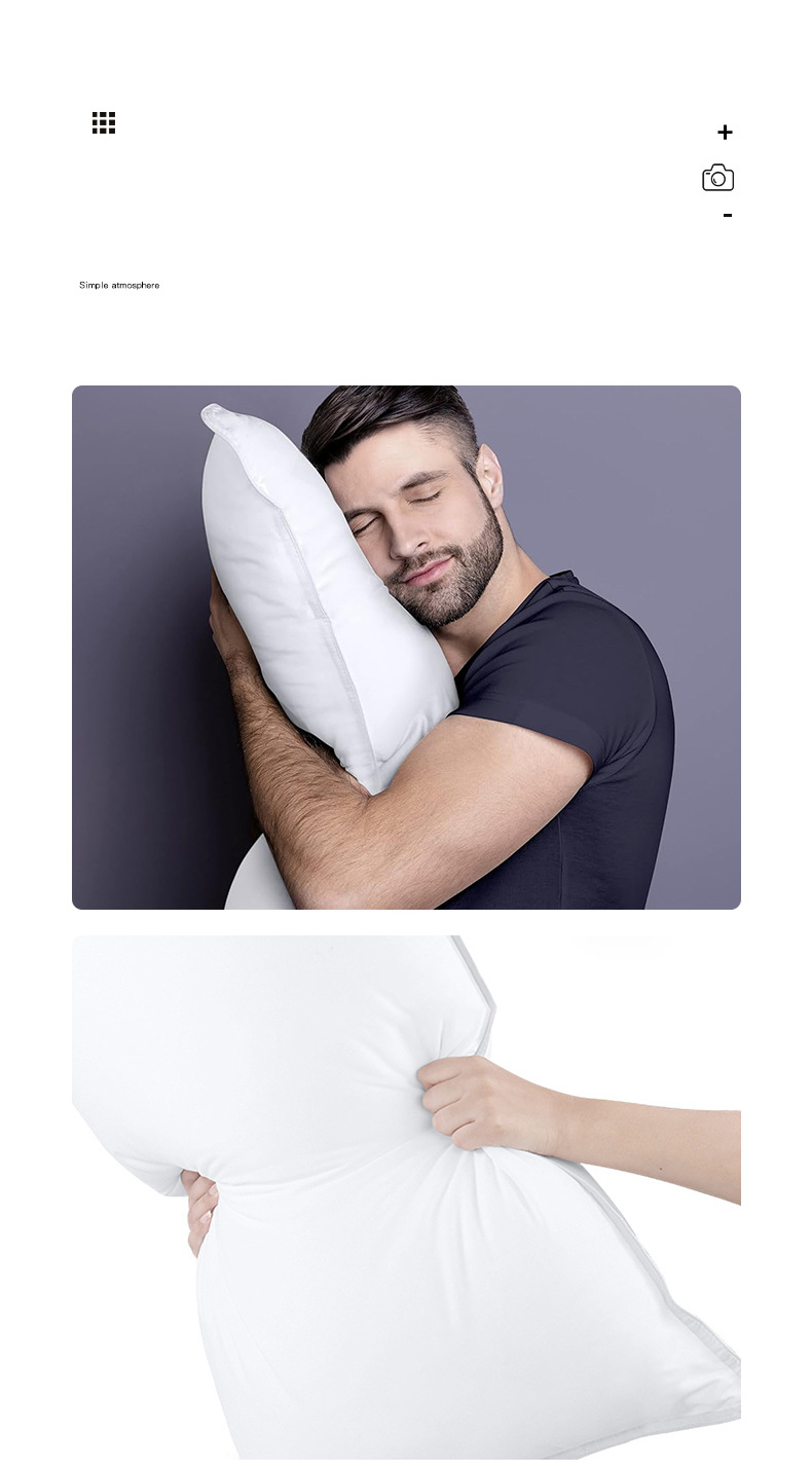 Cuscino regolabile in poliestere 270T di qualità alberghiera, imbottito in fibra 3D, ipoallergenico e traspirante, 20x28 pollici (bianco)_voghion.com