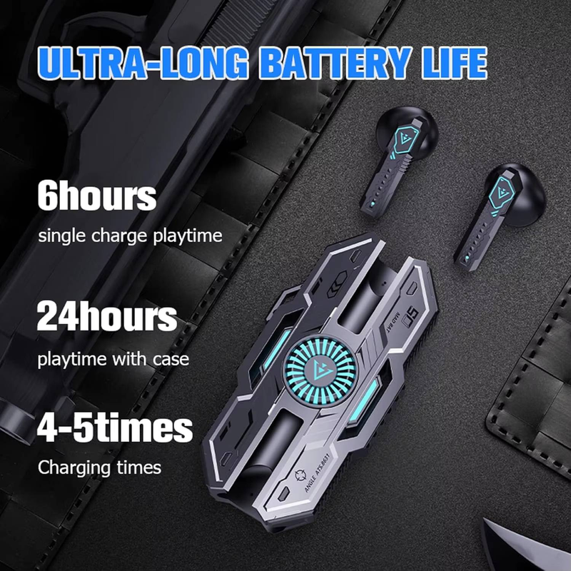 Écouteurs Bluetooth sans fil X37 de style Mecha, avec éclairage RVB, réduction du bruit, faible latence et longue durée de vie de la batterie._voghion.com