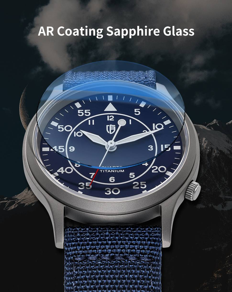 BERNY Titanium Watches For Men Unisex Military Sport Nylon Strap Luminous Analog Quartz Field Watch 5ATM Waterproof Army Tactical Casual Wristwatch_voghion.com