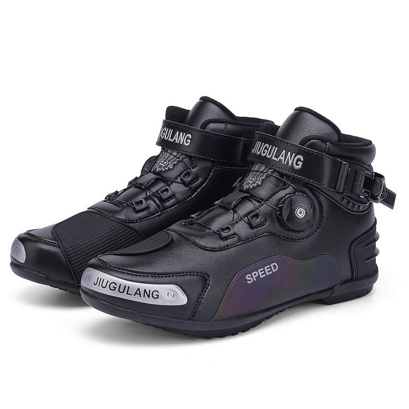 Botas de motociclismo masculinas e femininas - Botas de trabalho antiderrapantes, duráveis e longas para montanha, corrida e deslocamento - Tamanhos 37-47_voghion.com