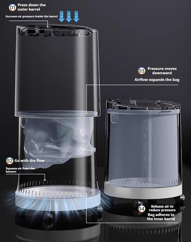 18L Touch-Free Trash Bin With Step Pedal – Modern Square/Round Bathroom & Kitchen Waste Basket (Odor-Proof, Silent Close, ABS Plastic)_voghion.com