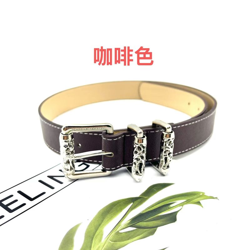 Häkelschnalle für Männer mit Roller Hollow Vine Punk Paar Damengürtel Promi Gleicher Stil Perforiert_voghion.com