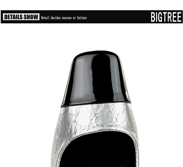 Patchwork Pendlerschuhe mit hohem Absatz, mittlerem Absatz, klobiger quadratischer Zehenpartie und schlichten Schuhen_voghion.com