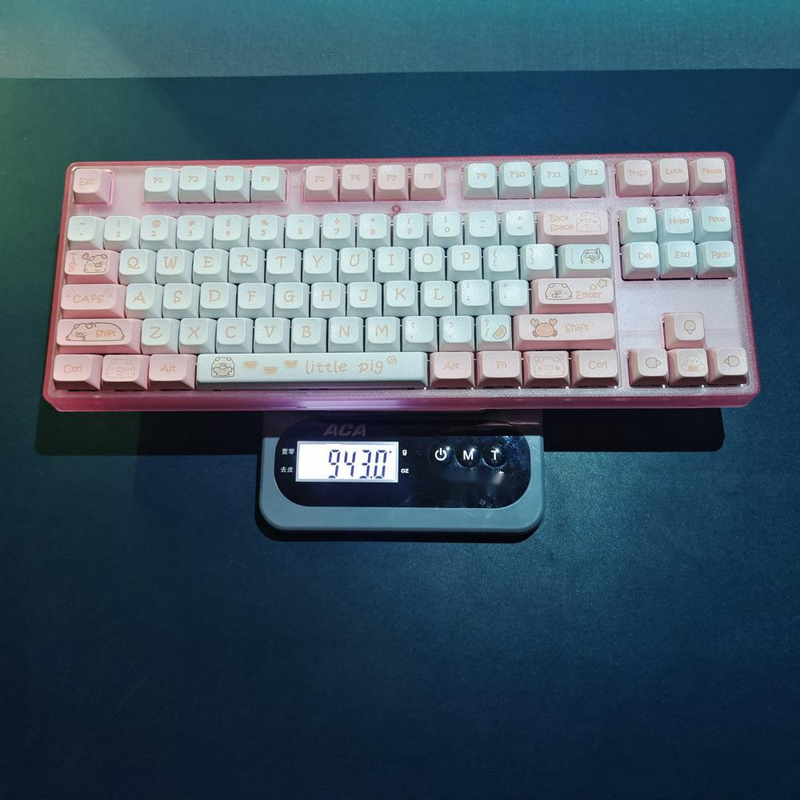 New 87 key wired mechanical sublimated cartoon keycaps, game keyboard, multiple lights_voghion.com