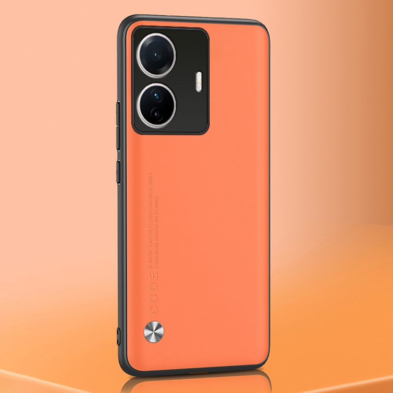 Luxe leren telefoonhoesje voor Vivo T1 Pro 5G Achterkant Matte siliconen volledige camerabescherming Hoesje voor Vivo T2 T2X T1X C_voghion.com