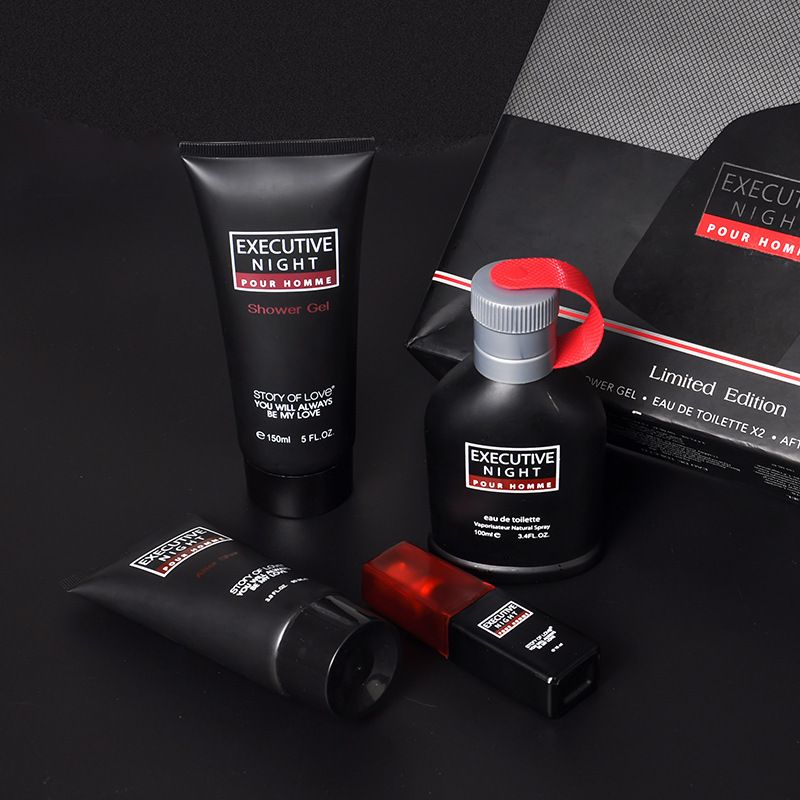 Herrenparfüm, Duschgel, Hauttoner, Aftershave, dreiteiliger Anzug für Herren, erfrischend, feuchtigkeitsspendend, frisch und duftend_voghion.com