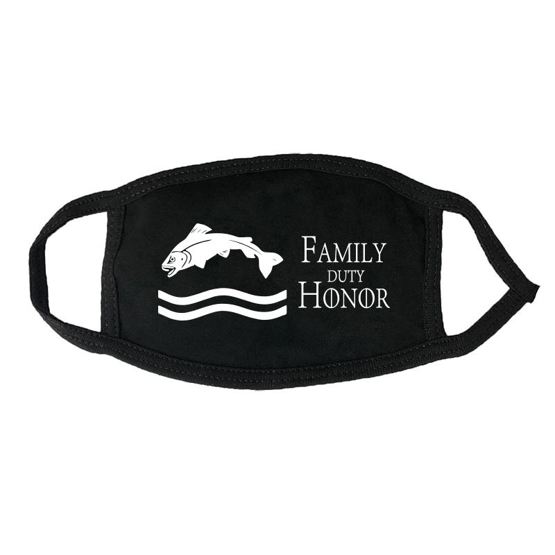 Game Mask of Power Men's Mouth Protection Fashion Print Breathable Mist Black and White Washable_voghion.com