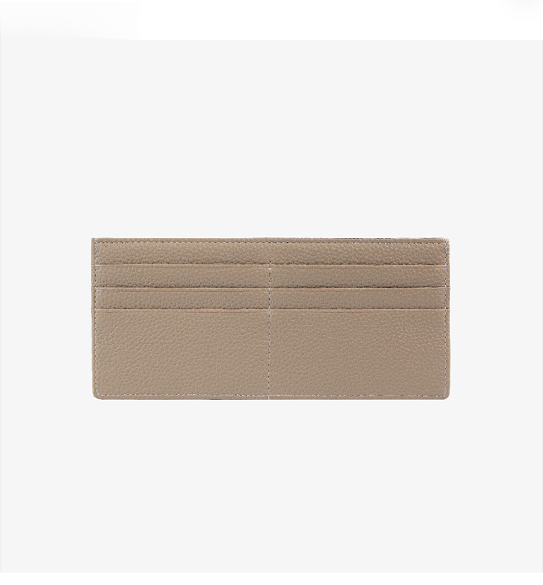 Cartera minimalista nueva con tarjetero integrado con sensación de cuero auténtico y clip para billetes con múltiples posiciones para tarjetas Cartera japonesa de moda con cremallera cero_voghion.com