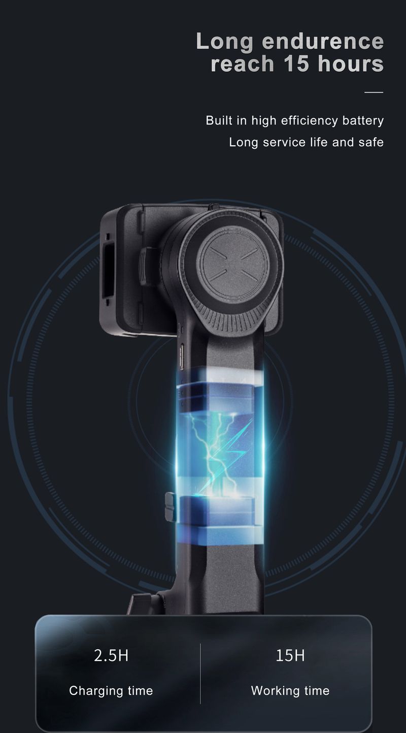 Music Festival Factory liefert A10 Drahtlose Steuerung tragbarer Handkamerastabilisator mit Fülllicht Live-Übertragung Selfie-Stick_voghion.com