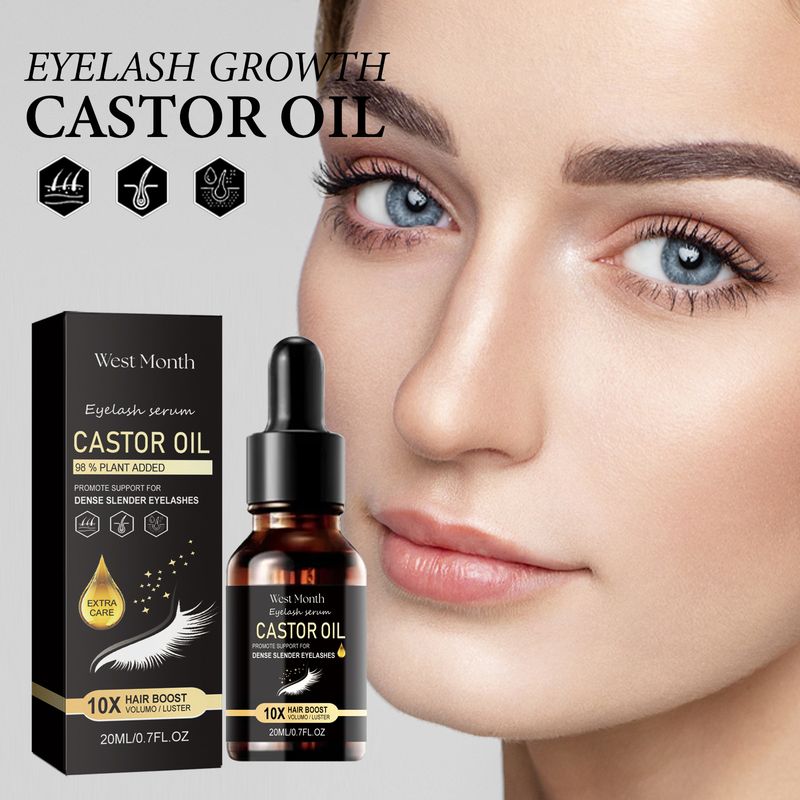 West&Month Rizinusöl-reiche, feuchtigkeitsspendende, natürliche, schlanke, schwarze, schwungvolle und sanfte Wimperntusche_voghion.com