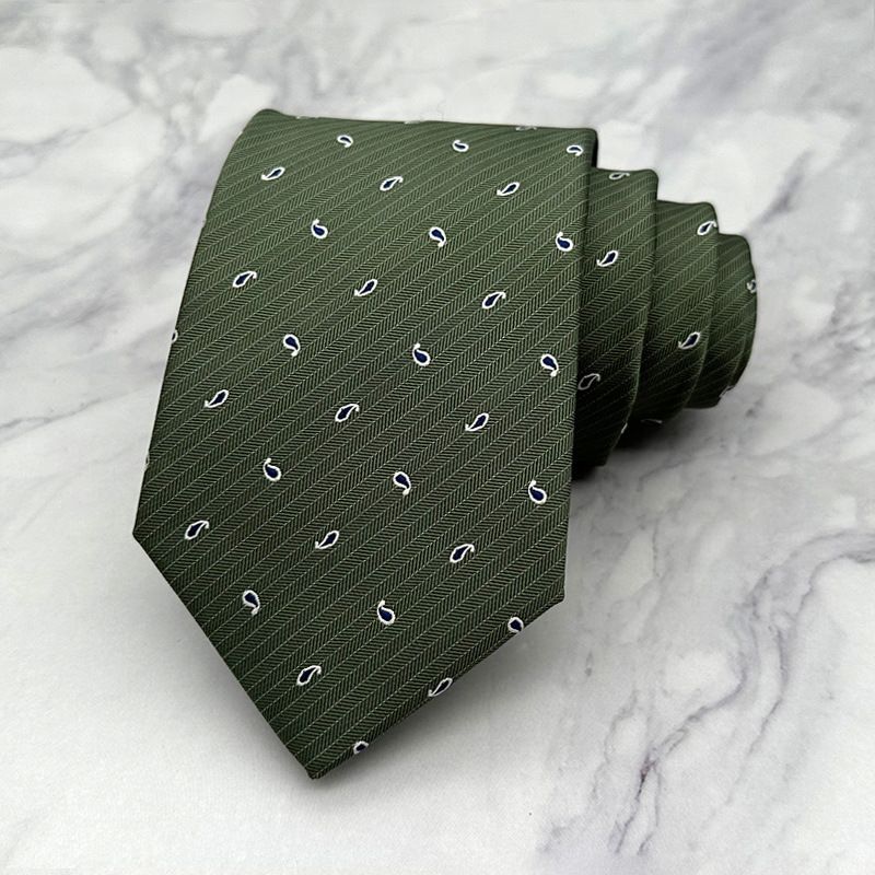 Nova gravata da moda masculina vestido negócios lazer moda paisley castanha de caju padrão elemento impresso à mão largo 8 cm_voghion.com