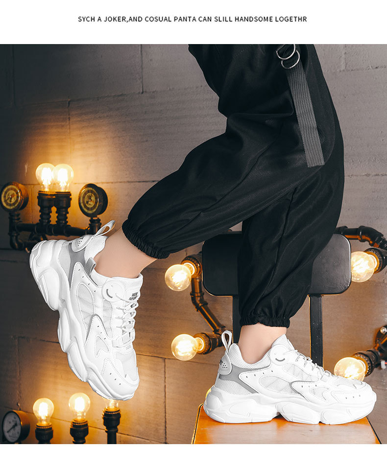 Daddy Men's 2024 New Summer Autumn Breathable Ins Versatile Thick Sole Height 3cm Sports Large Size 45 China-chic Shoes_voghion.com