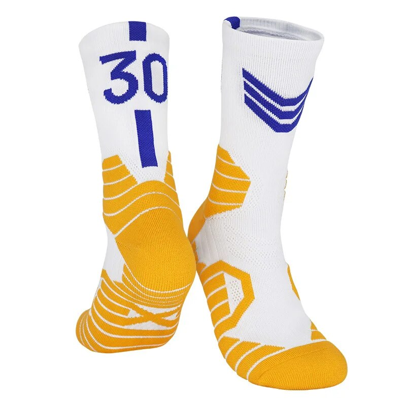 Men's Basketball Number Sports Knee High Thickened Towel Bottom Cycling Running Basket Child Adult calcetines Socks_voghion.com