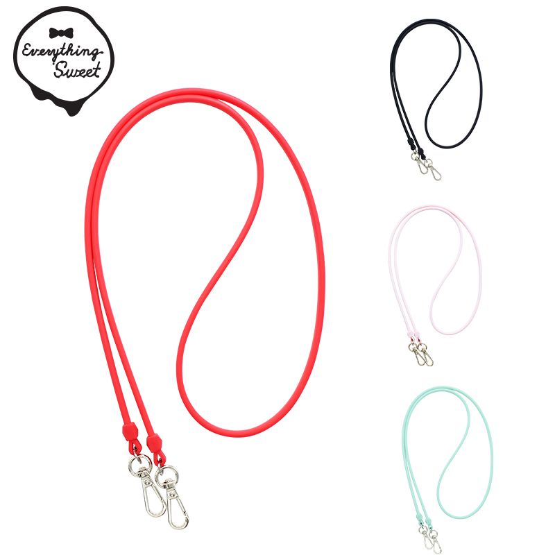 syct Everything Sweet Silicone Lanyard Popbob Mobile Phone Shell For IPhone Long Chain Pure Color Crossbody Strap Exclusive Supply_voghion.com