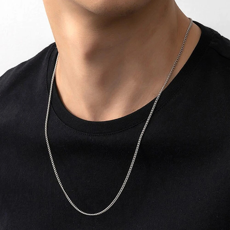 2025 Novi dolasci Ogrlica od nehrđajućeg čelika zlatne boje za muškarce Dugi lanac Choker Muški ovratnik Vrat Čipka DIY Privjesak Sier Boja Kabel Jastog_voghion.com