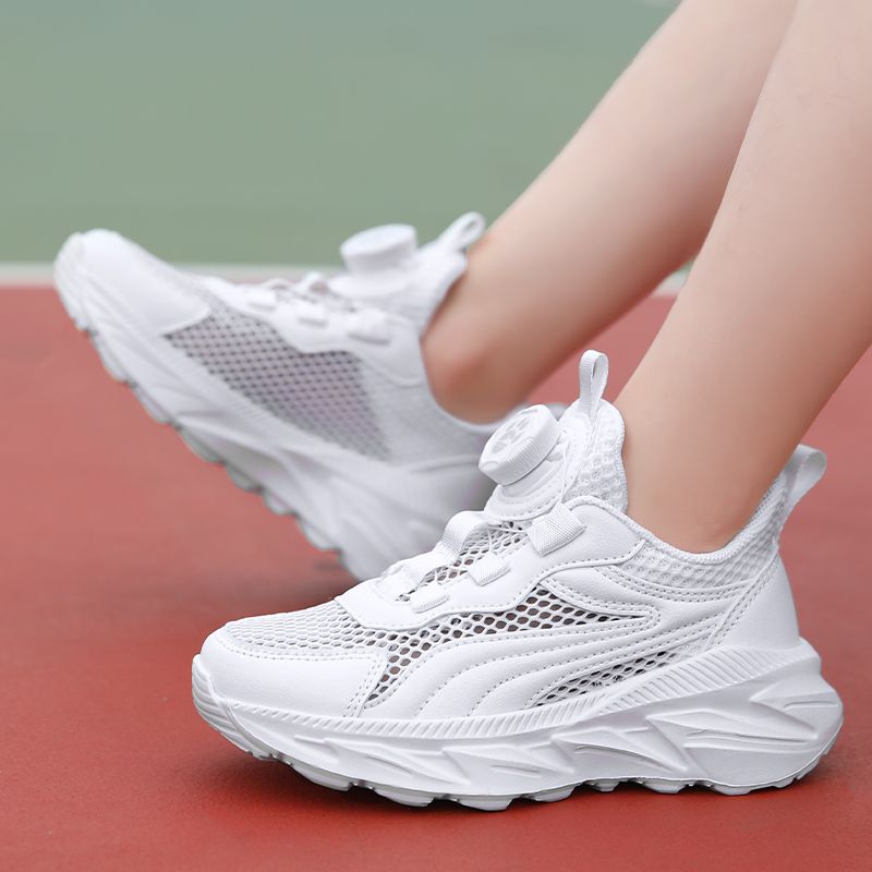 Sommer Neue Atmungsaktive Single Mesh Kinder Sport und Casual Campus Kleine Weiße Schuhe_voghion.com
