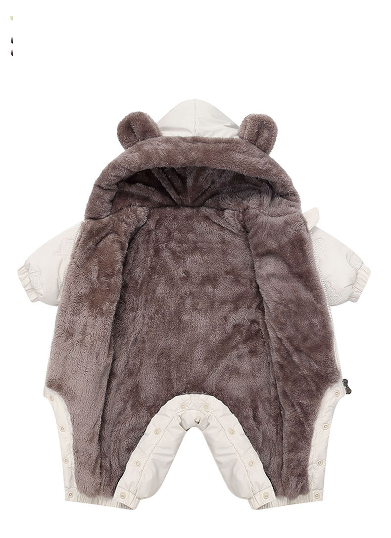 Kinderkleding Winter Newborn Plus Katoenen mannelijke en vrouwelijke baby-onesie Plus met fleece gevoerde bovenkleding_voghion.com