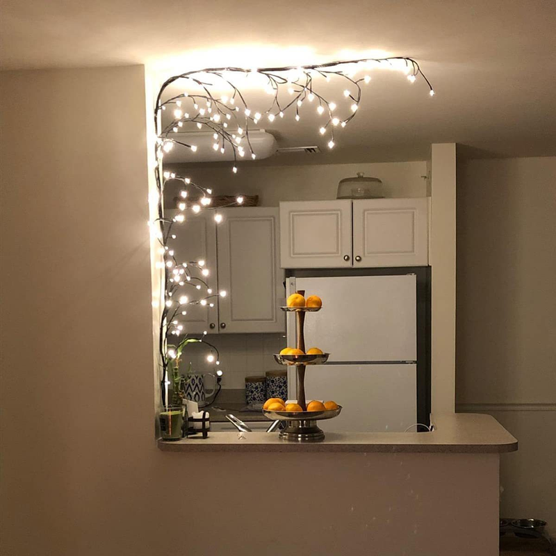Nuove luci colorate a LED per soggiorno, decorazione della camera da letto, calde decorazioni natalizie, luci dell'albero a forma di rattan simulato_voghion.com