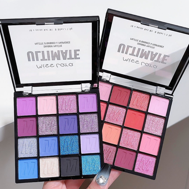 Paleta de sombras de ojos multicolores deslumbrantes para principiantes con 6 colores de sombras de ojos mate perladas_voghion.com
