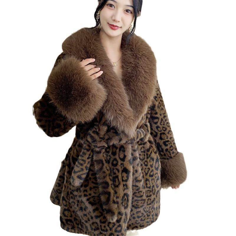Γυναικεία Ρούχα Golden Mink Velvet Winter Fur Νέο γυναικείο λεπτό παλτό με μεσαίο και μακρύ στυλ κομψό μόδας_voghion.com