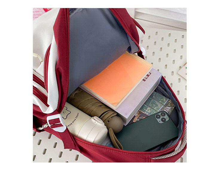 Women's Bags New fashion niche design schoolbag high value color matching college student leisure backpack large capacity letter backpack_voghion.com