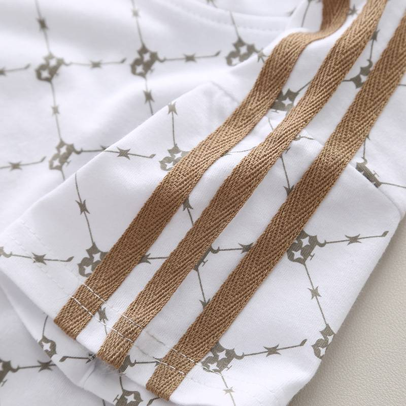 Kinderkleidung Jungen Sommer Kurzarm Zweiteiler Hübscher Sommeranzug Dünner Modischer Anzug_voghion.com
