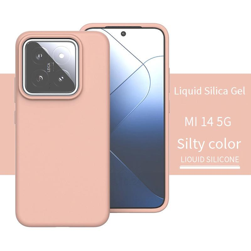 Phone Case & Covers Officially Applicable To Xiaomi 14U Liquid Silicone Solid Color Mobile Phone Case New Anti Fall Soft Shell Protective Cover_voghion.com