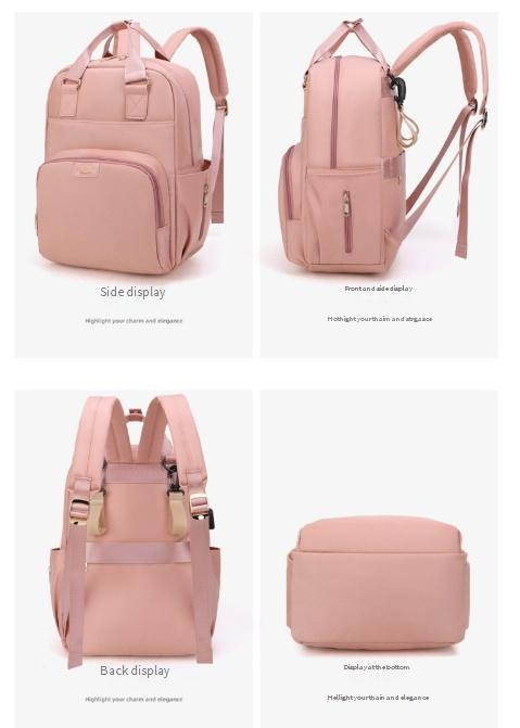 Umstandstasche Neue Mode Einfache Freizeit Mamatasche Große Kapazität Trocken- und Nasstrennung USB-Rucksack Mutter- und Babytasche Milchaufbewahrungs-Isoliertasche_voghion.com