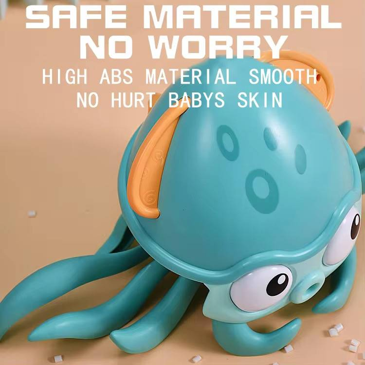 Sensor-Activated Escaping Octopus Electric Crawling Pet Toy With Singing & Obstacle Avoidance_voghion.com