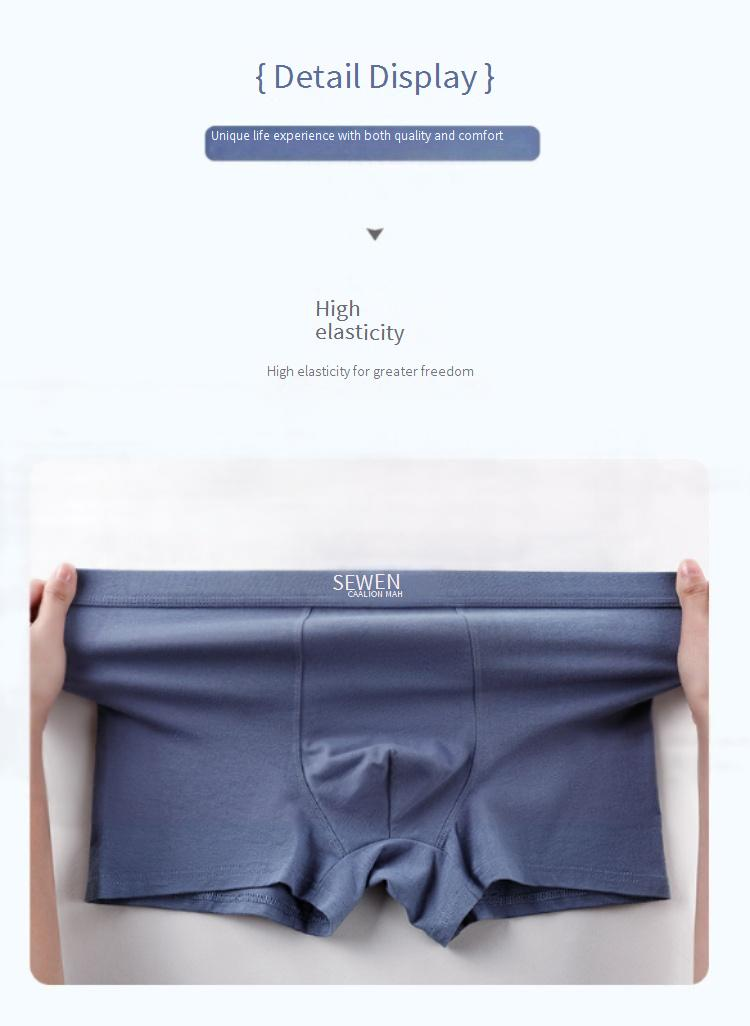 Breathable Cotton Men's Underwear With 3D Print - Comfortable U-Front Boxer Briefs For Daily Wear_voghion.com